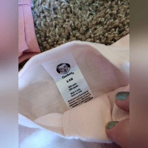 Gerber One Piece Pajamas Set Pink, Light Blue, Light Pink NWT - Picture 7 of 12